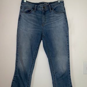 universal thread cropped flare jeans